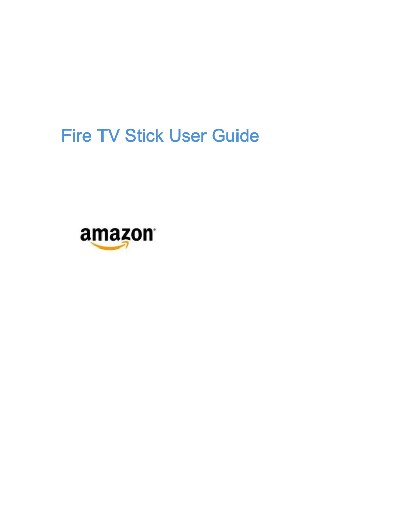 Page 1 de la notice Manuel utilisateur Amazon Fire TV Stick