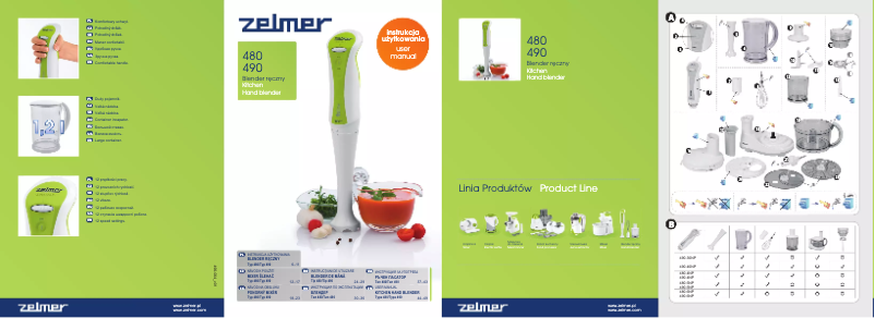 Page 1 de la notice Manuel utilisateur Zelmer 480