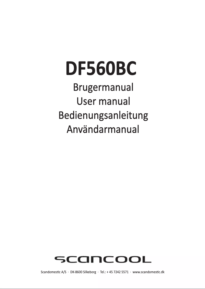 Image de la première page du manuel de l'appareil DF560BC