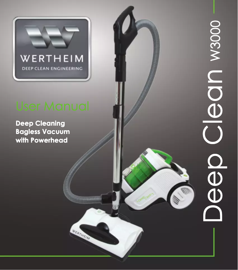 Page n°1 - Manuel utilisateur Wertheim Deep Clean W3000