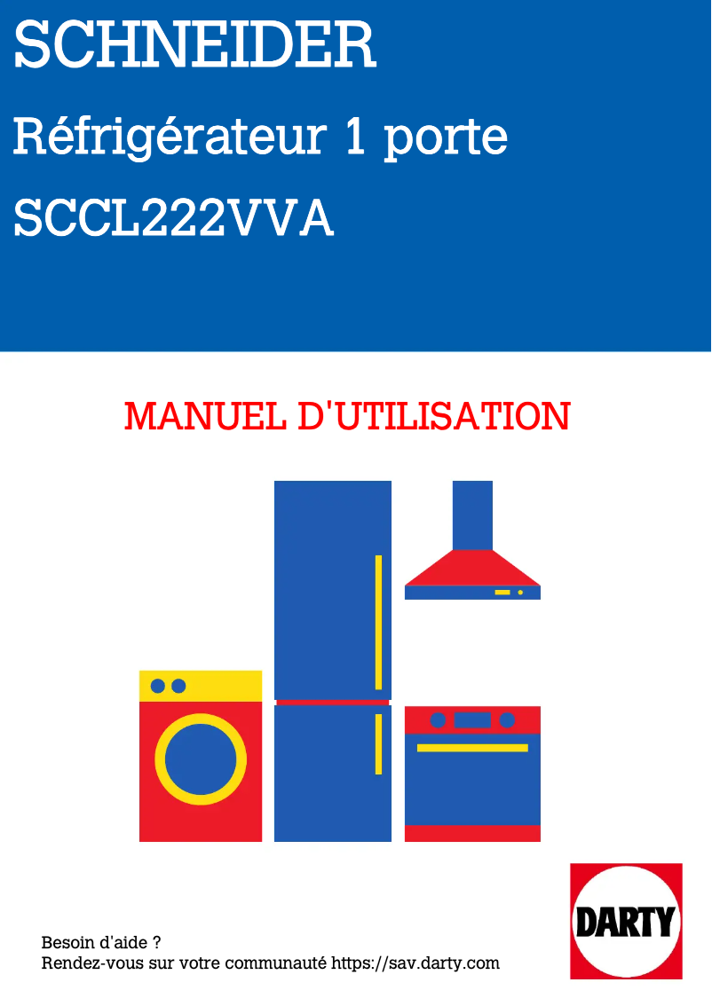 Page 1 de la notice Manuel utilisateur Schneider SCCL222VVA