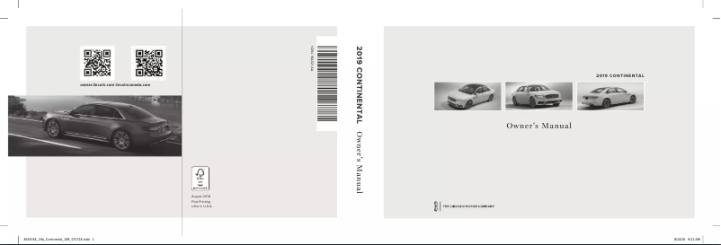 Image de la première page du manuel de l'appareil Continental (2019)