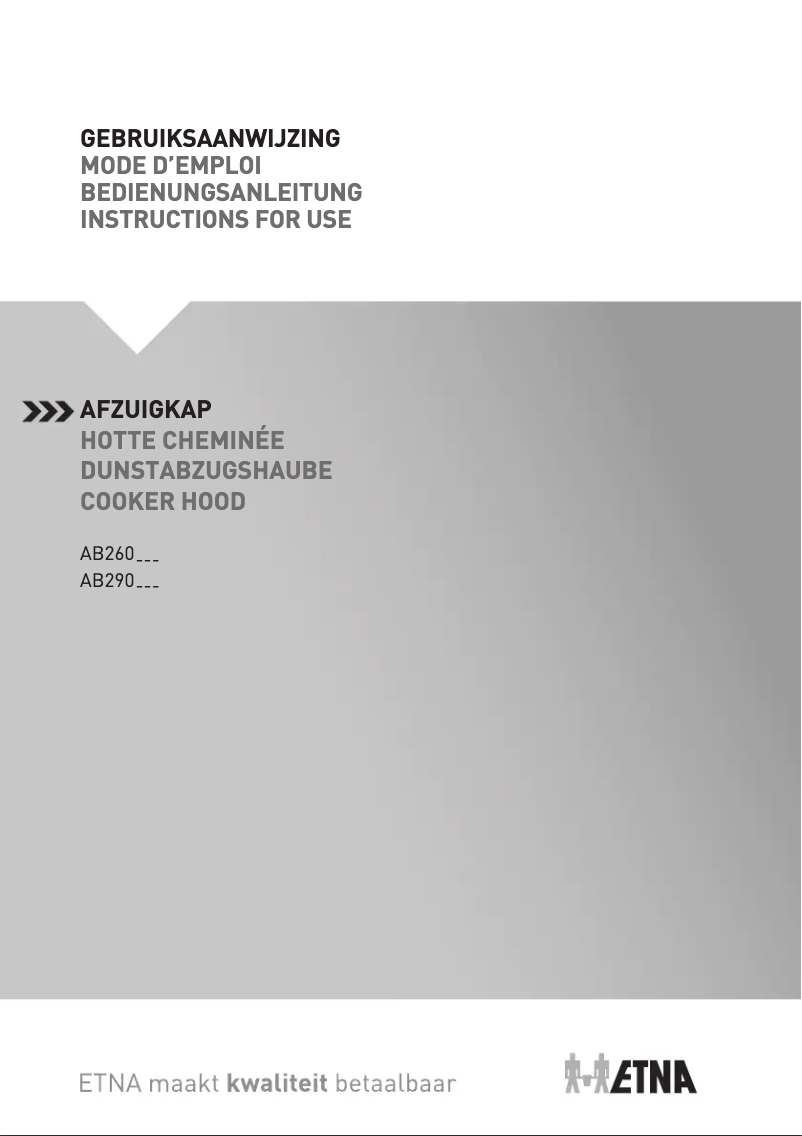Page 1 de la notice Manuel utilisateur Etna AB260RVS