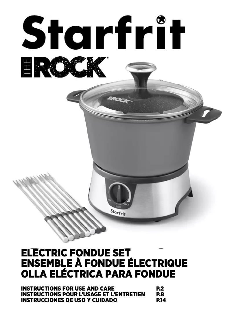 Page n°1 - Manuel utilisateur Starfrit 024704-002-0000