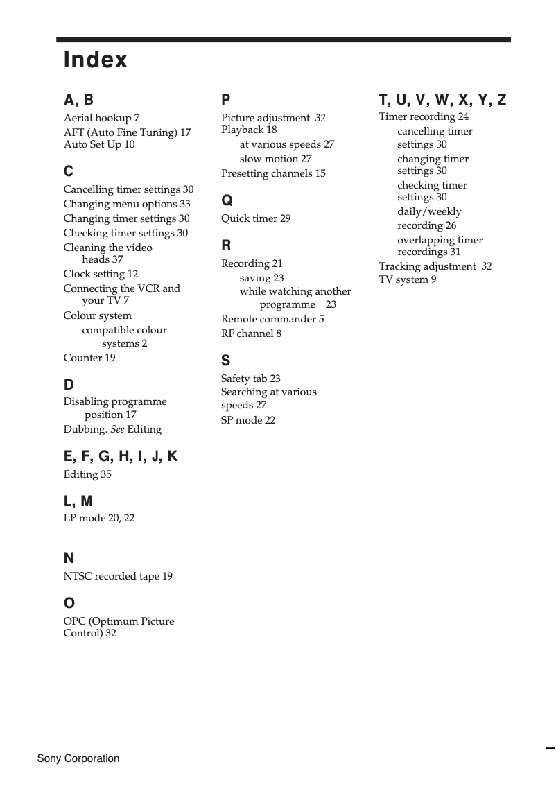 Page 1 de la notice Manuel utilisateur Sony SLV-E180EE