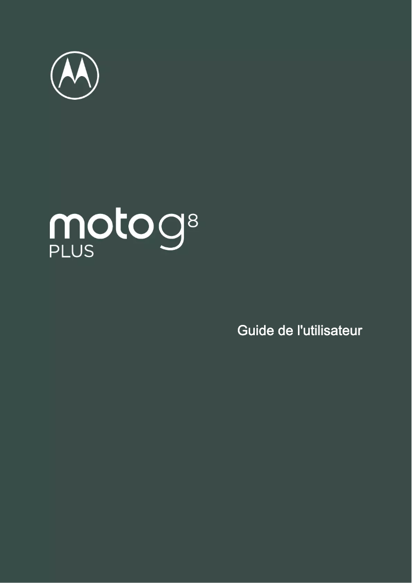 Image de la première page du manuel de l'appareil Moto G8 Plus