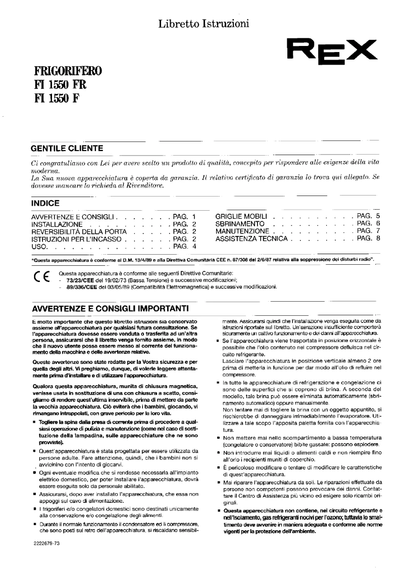 Image de la première page du manuel de l'appareil FI1550FR