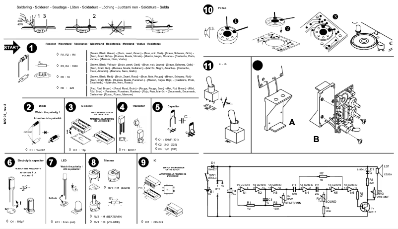 Page n°1 - Manuel utilisateur Velleman MK106