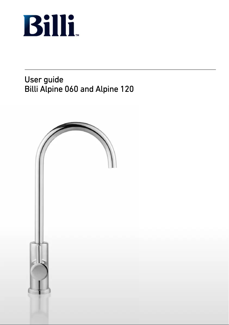 Page 1 de la notice Manuel utilisateur Billi Alpine 060