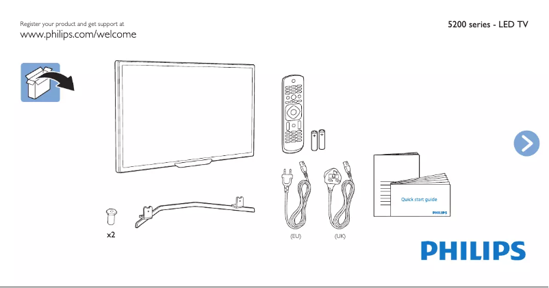 Page n°1 - Guide de démarrage rapide Philips 5000 series 24PHH5219