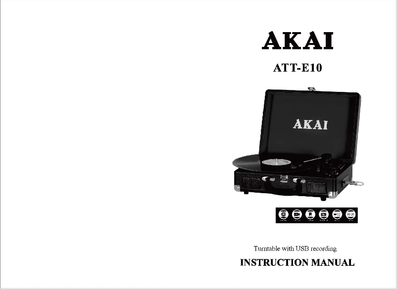 Page n°1 - Manuel utilisateur AKAI ATT-E10