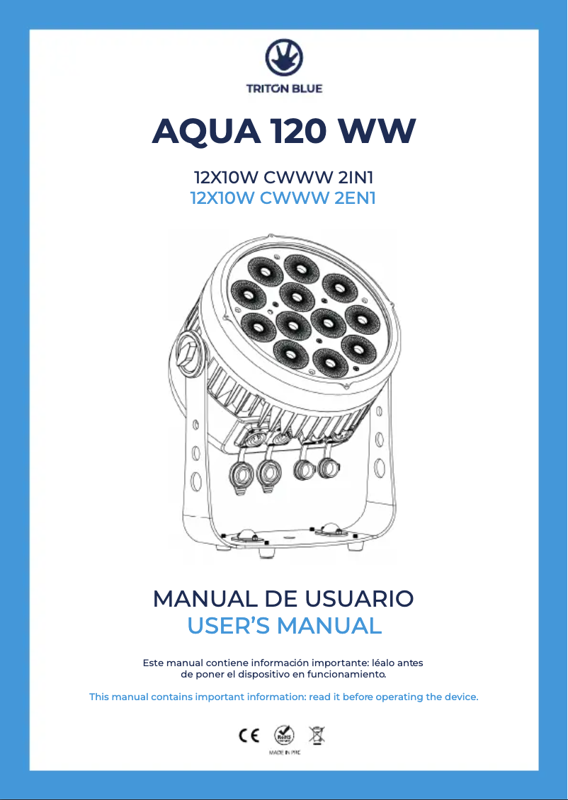 Página 1 del manual Manual de usuario Triton Blue Aqua 120 WW