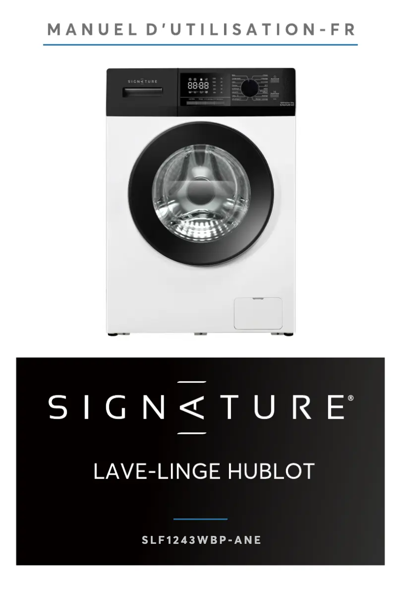 Page n°1 - Manuel utilisateur Signature SLF1243WBP-ANE