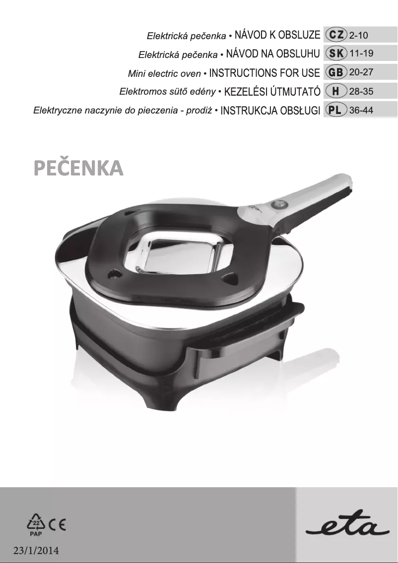 Image de la première page du manuel de l'appareil 013390000