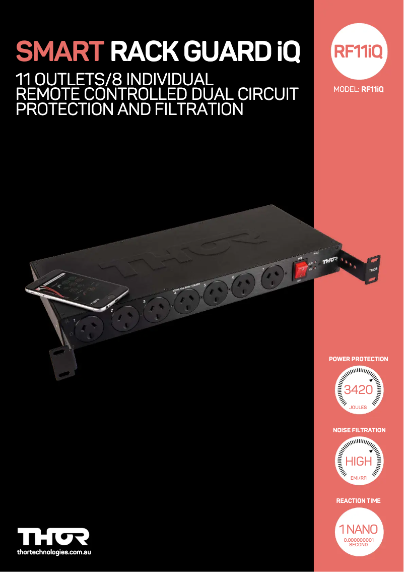 Page 1 de la notice Fiche technique Thor RF11IQ