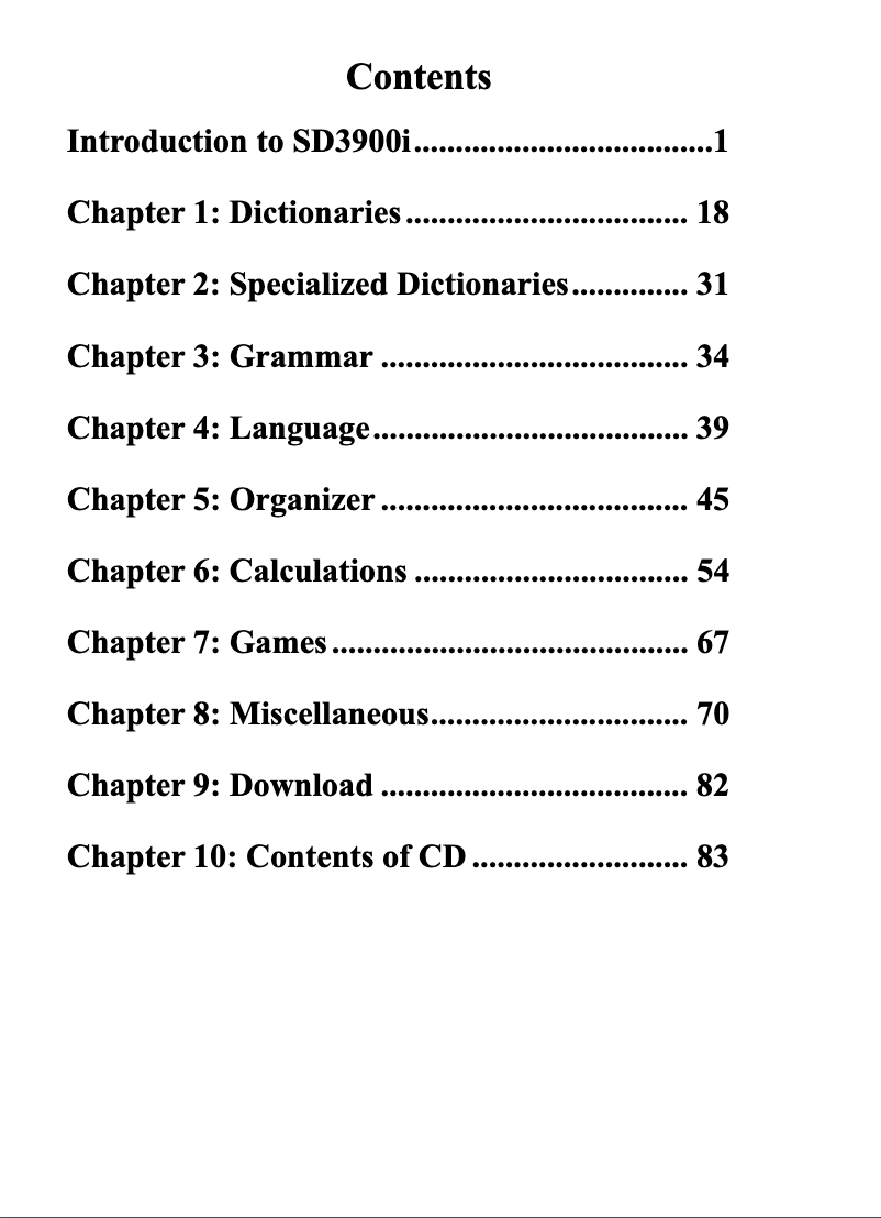 Page n°1 - Manuel utilisateur Atlas SD3900i