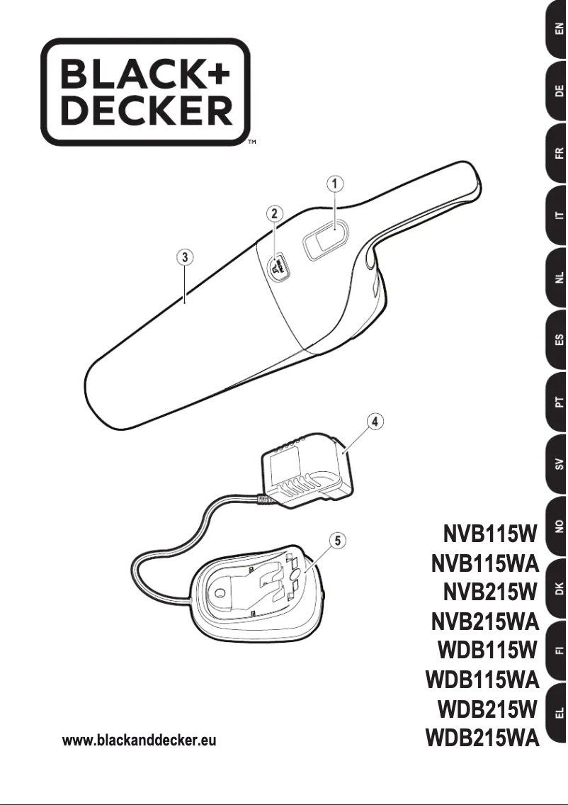 Page n°1 - Manuel utilisateur Black & Decker NVB115WA