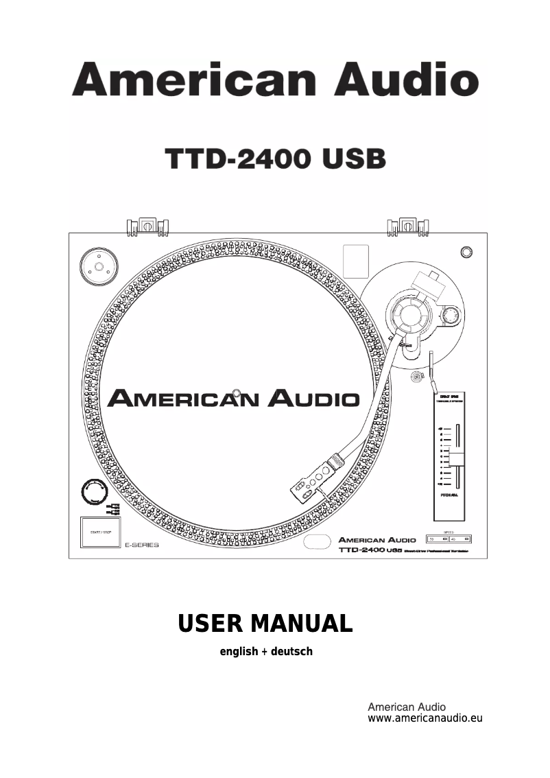 Página 1 del manual Manual de usuario American Audio TTD-2400 USB