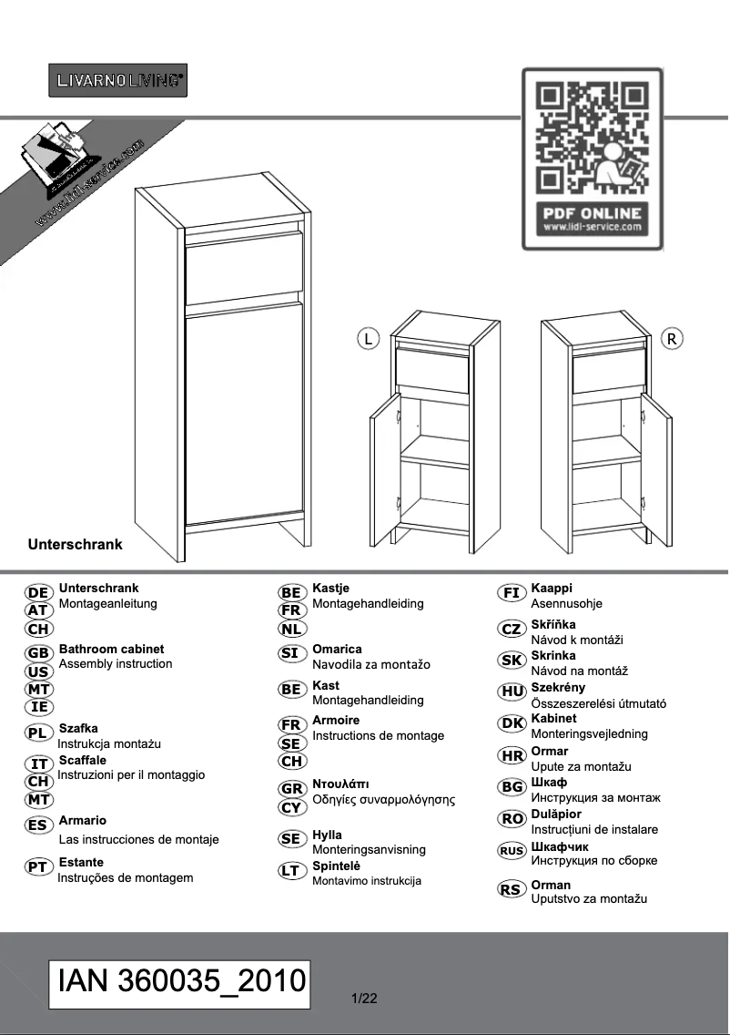Image de la première page du manuel de l'appareil IAN 360037