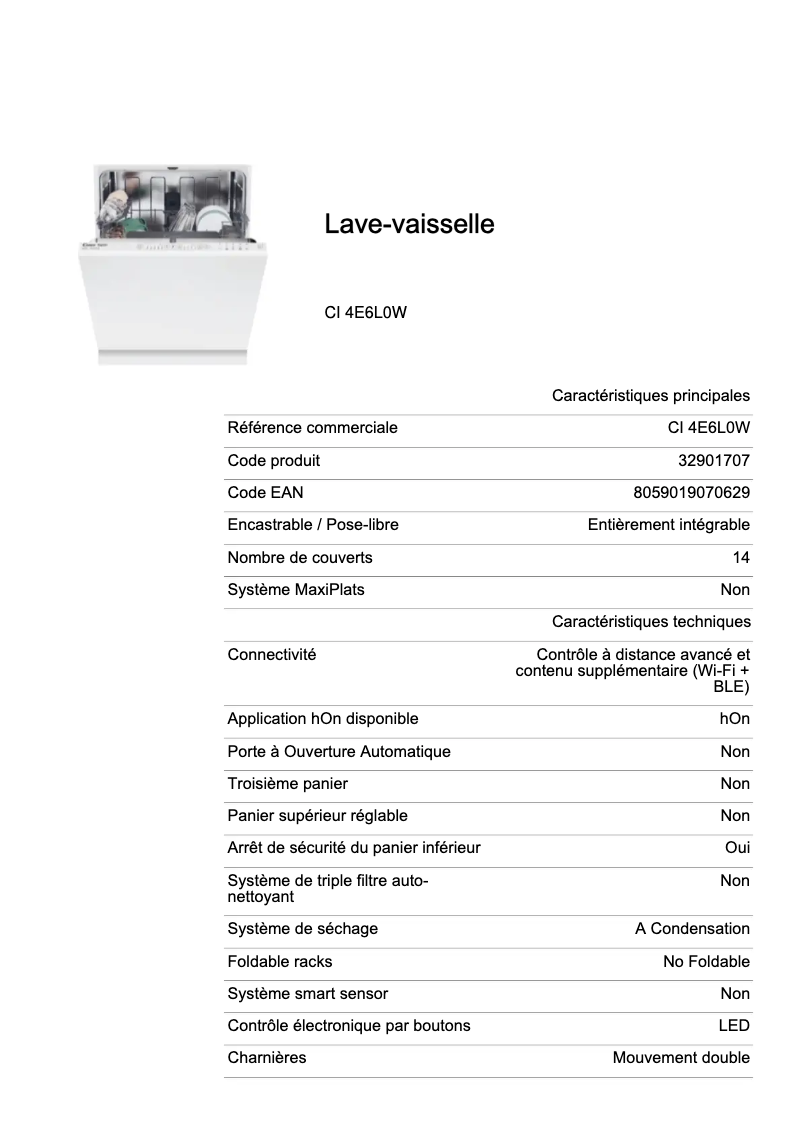 Image de la première page du manuel de l'appareil Rapido' CI 4E6L0W