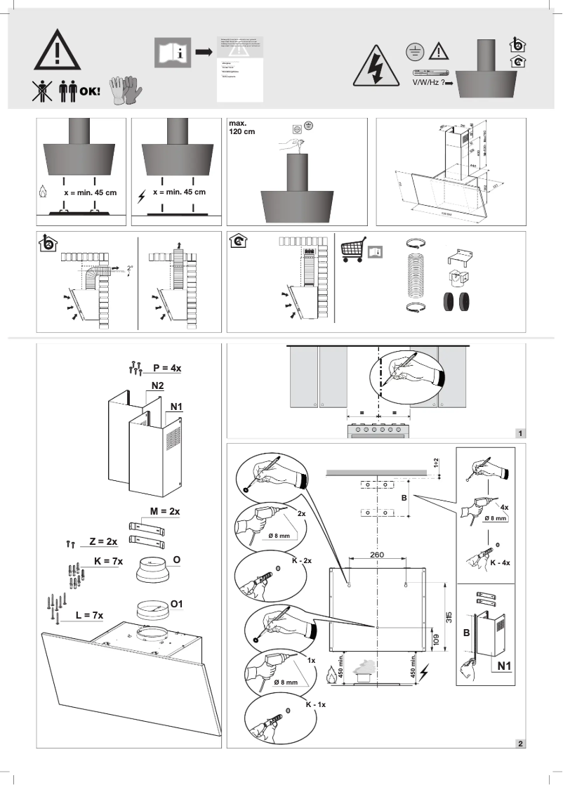 Page n°1 - Guide d'installation Asko CD4934B