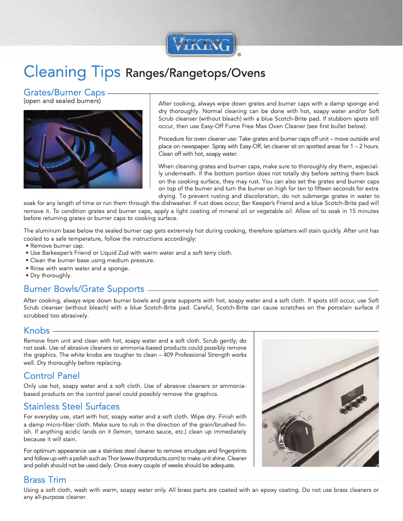 Página 1 del manual Manual de uso y mantenimiento Viking VGR5366BRELP