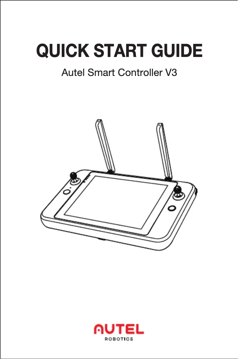 Page n°1 - Manuel utilisateur Autel Smart Controller V3