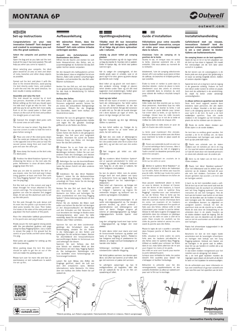 Imagen de la primera página del manual del dispositivo Premium Montana 6P