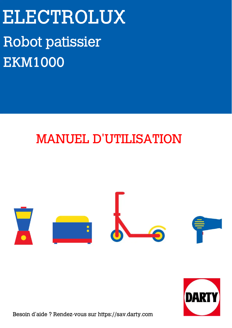 Page 1 de la notice Manuel utilisateur Electrolux EKM1000