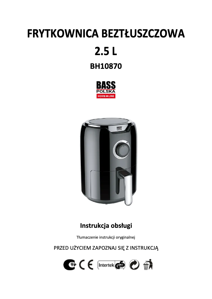 Page n°1 - Manuel utilisateur Bass Polska BH10870