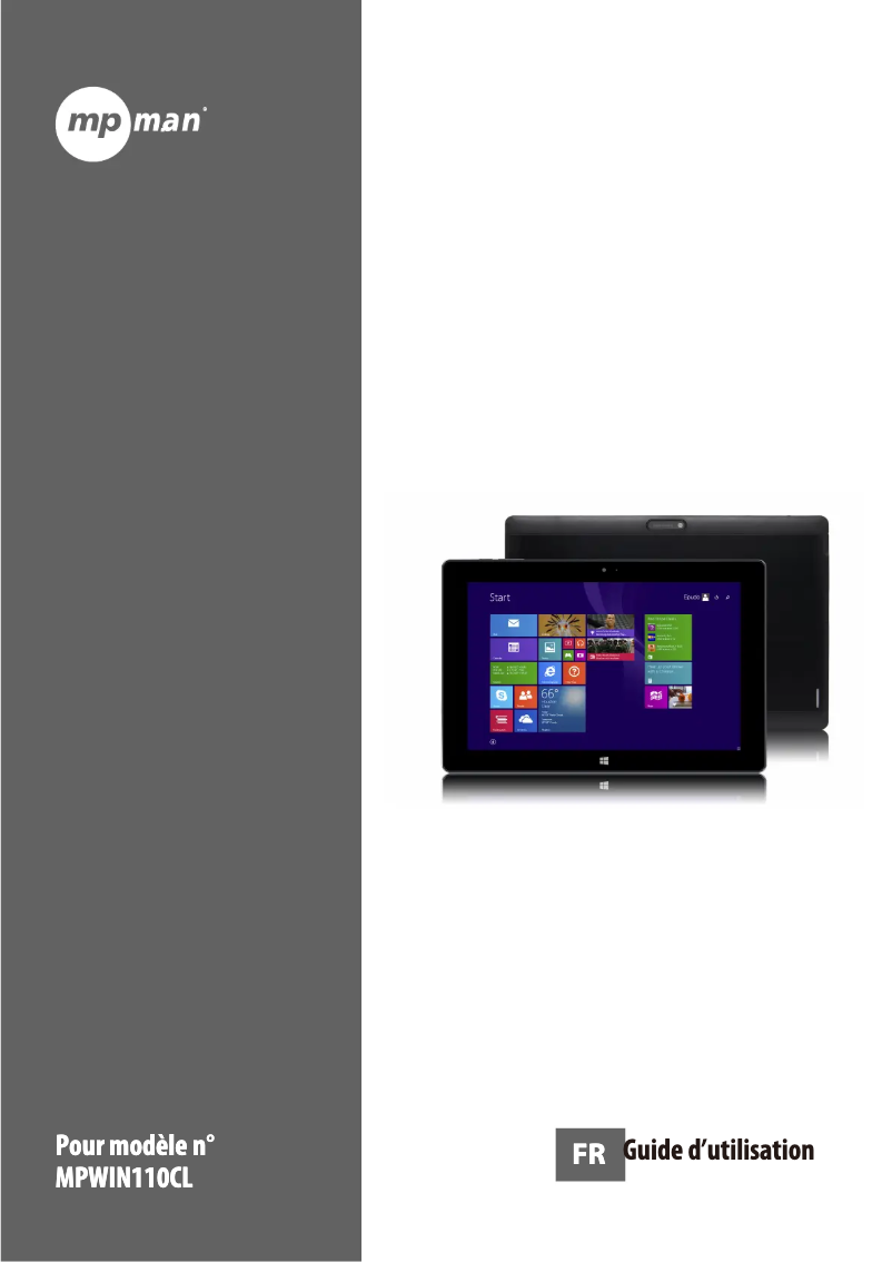 Page 1 de la notice Manuel utilisateur Mpman MPWIN110CL