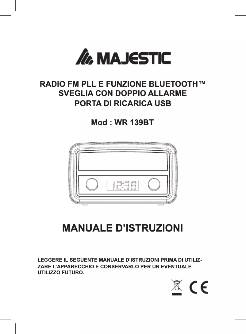 Página 1 del manual Manual de usuario Majestic WR-139 BT