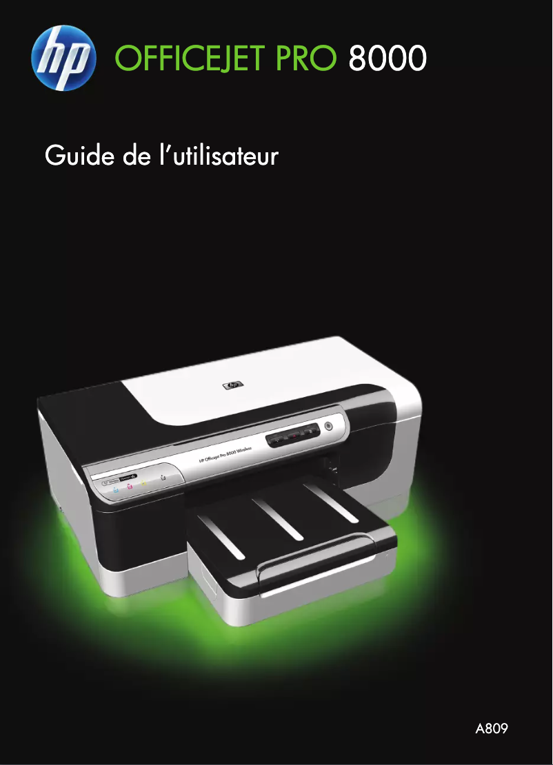Image de la première page du manuel de l'appareil Officejet Pro 8000