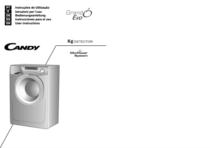 Page 1 de la notice Manuel utilisateur Candy EVO 12103DW-37