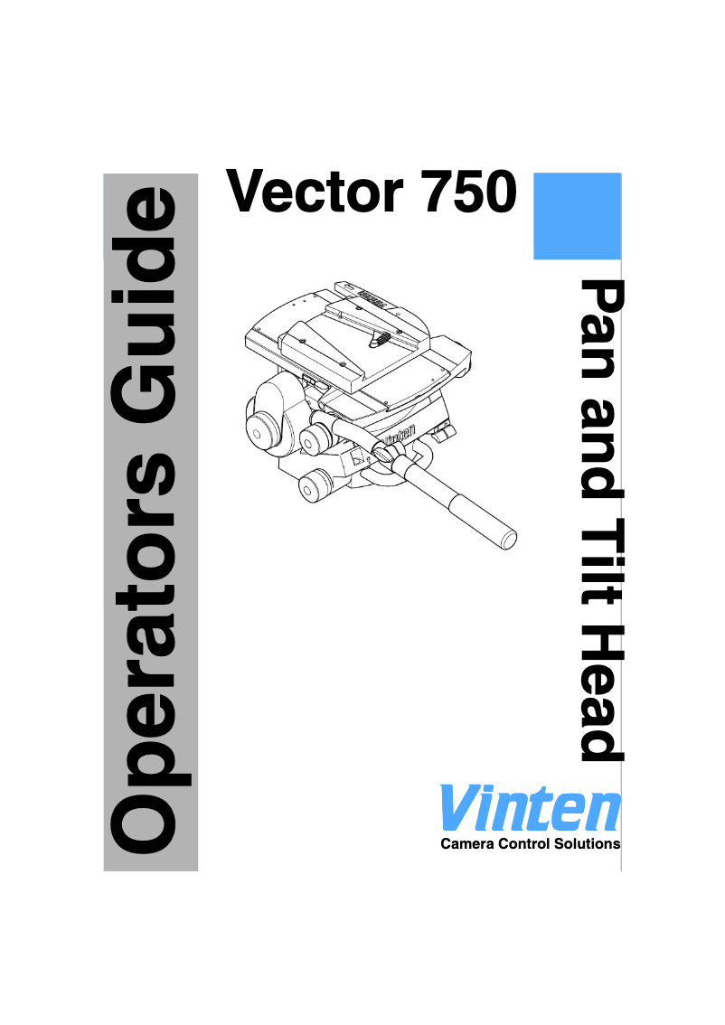 Image de la première page du manuel de l'appareil Vector 750