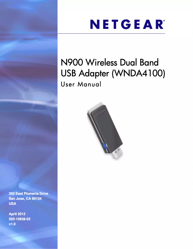 Page 1 de la notice Manuel utilisateur Netgear WNDA4100