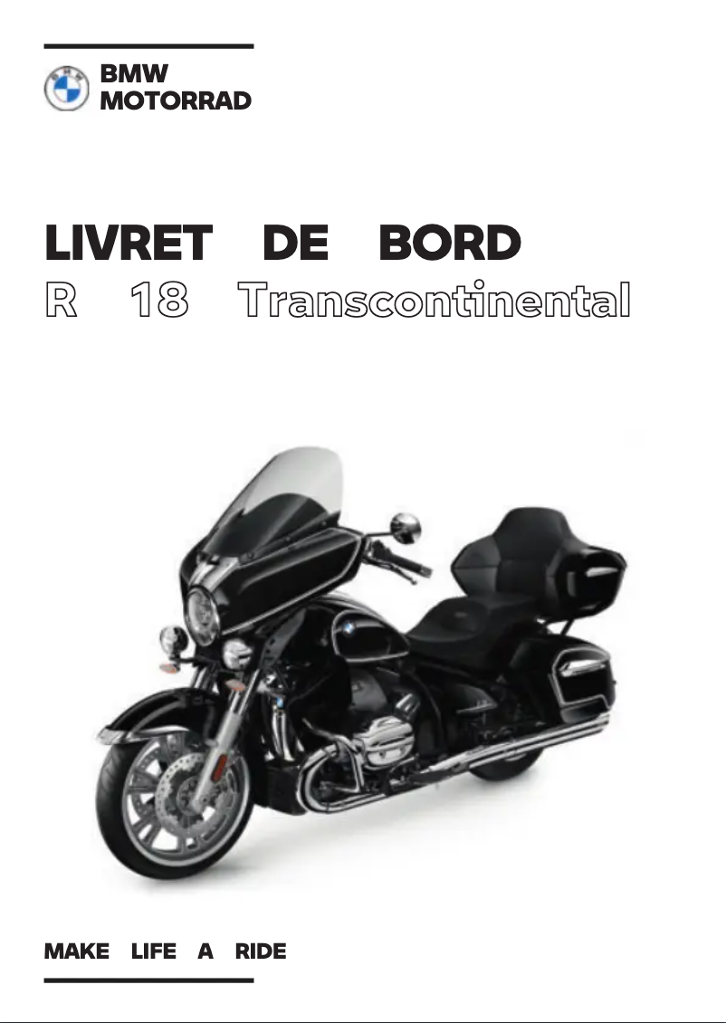 Page 1 of the manual User Manual BMW R 18 Transcontinental (2022)
