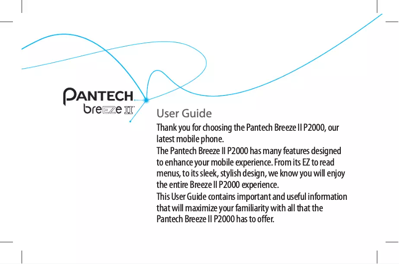 Page n°1 - Manuel utilisateur Pantech Breeze II