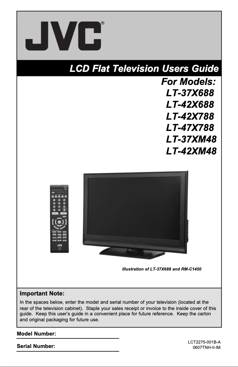 Image de la première page du manuel de l'appareil LT-47X788