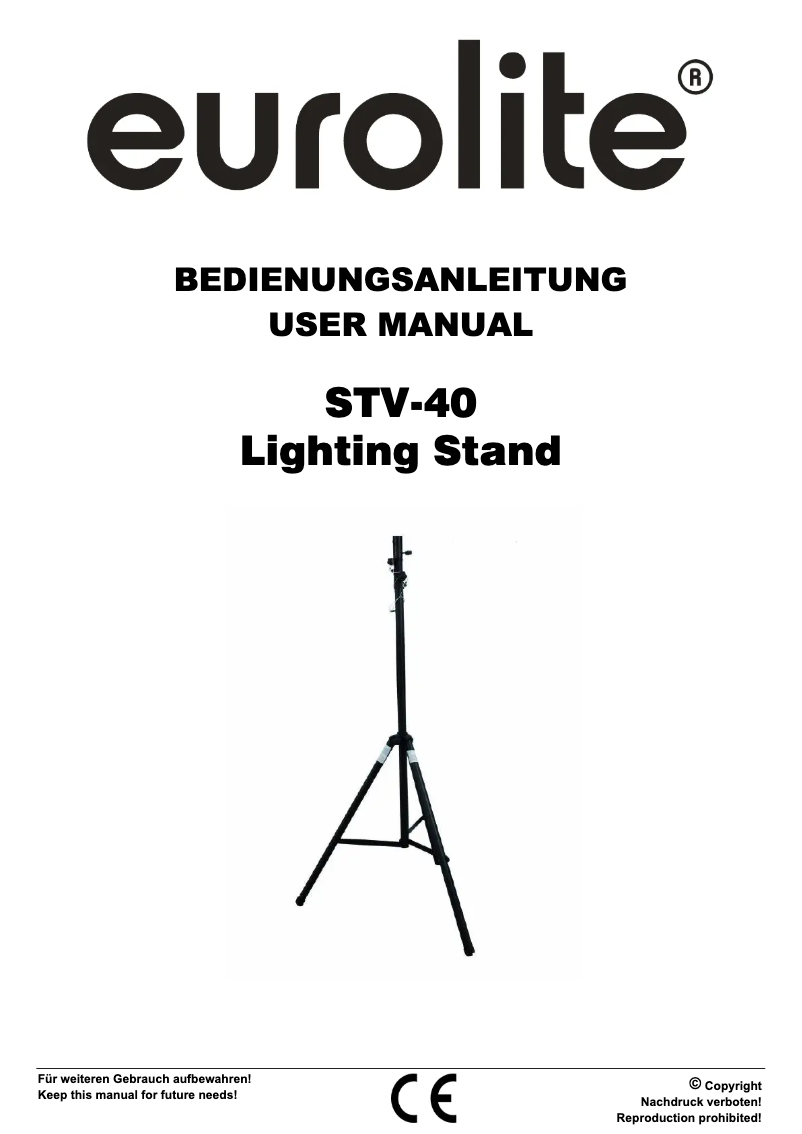 Page 1 de la notice Manuel utilisateur Eurolite STV-40S