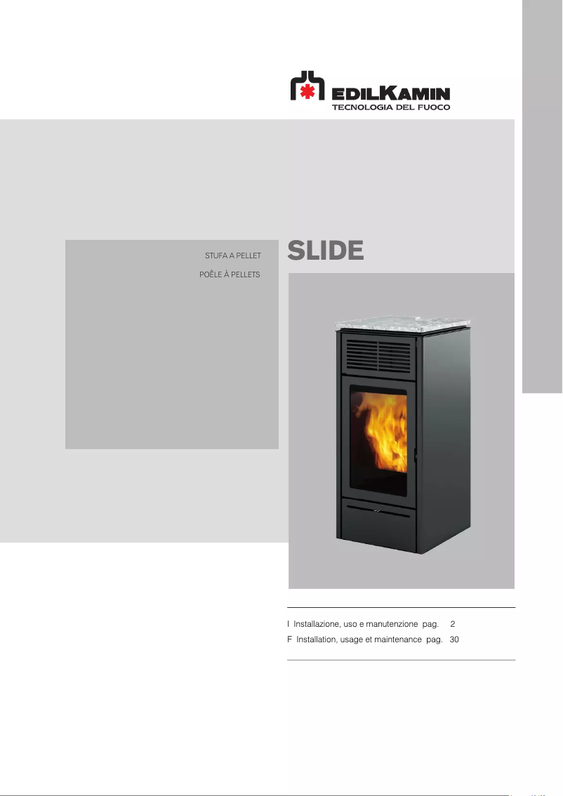 Page n°1 - Manuel utilisateur Edilkamin SLIDE