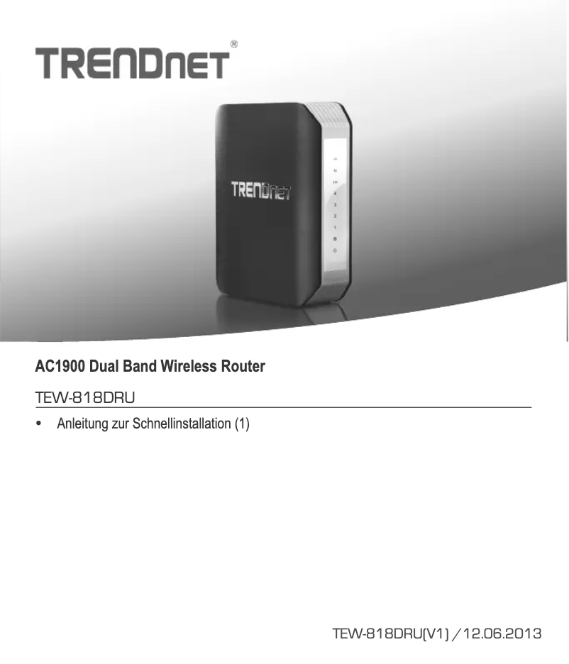 Page n°1 - Manuel utilisateur TRENDnet TEW-818DRU