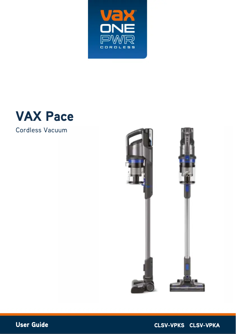 Página 1 del manual Manual de usuario Vax ONEPWR Pace CLSV-VPKA