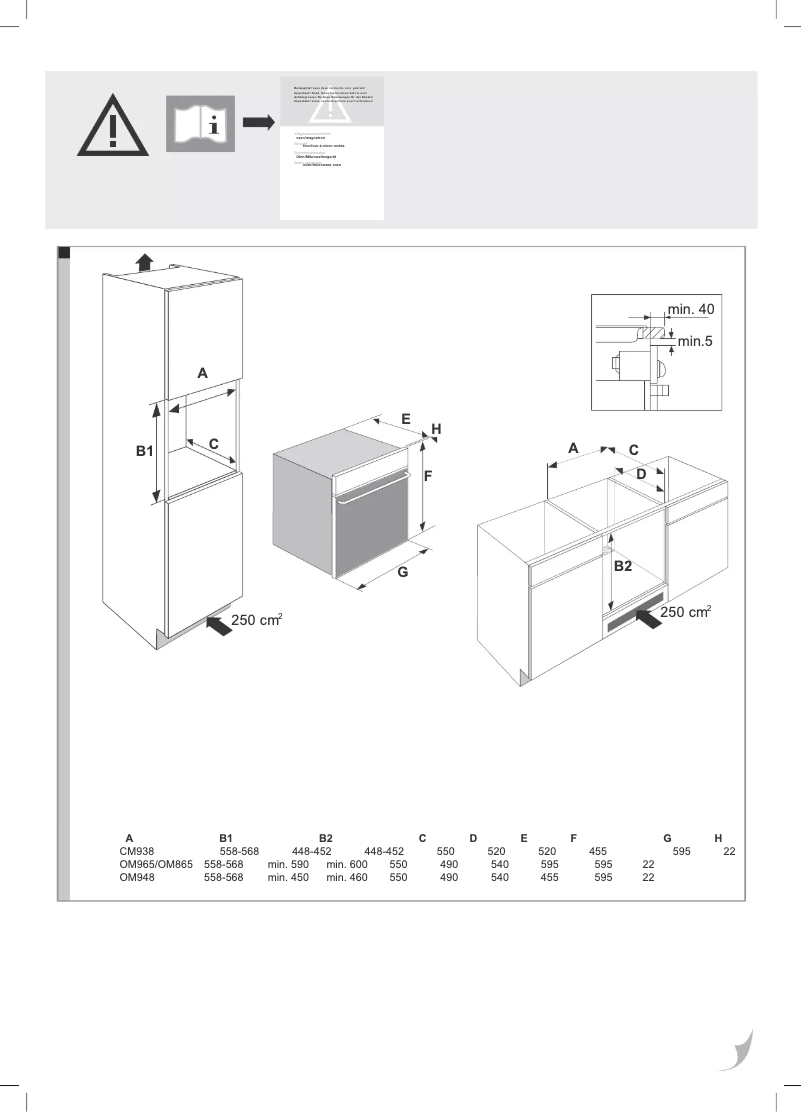Page 1 de la notice Guide d'installation Etna OM470ZT