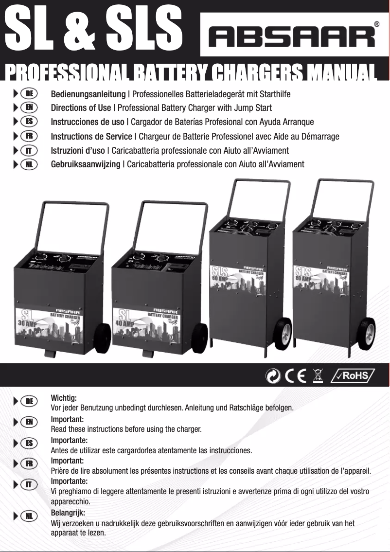 Image de la première page du manuel de l'appareil AB-SLS 60