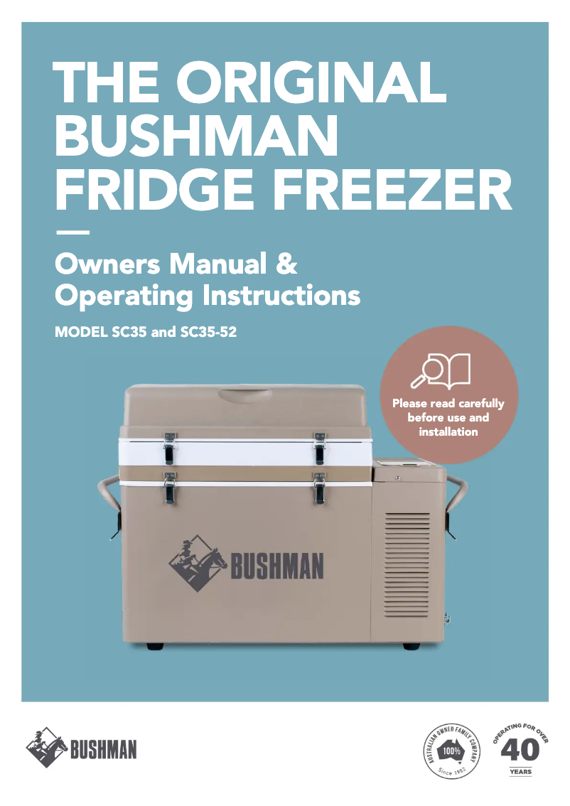 Page n°1 - Manuel utilisateur Bushman Original SC35-52