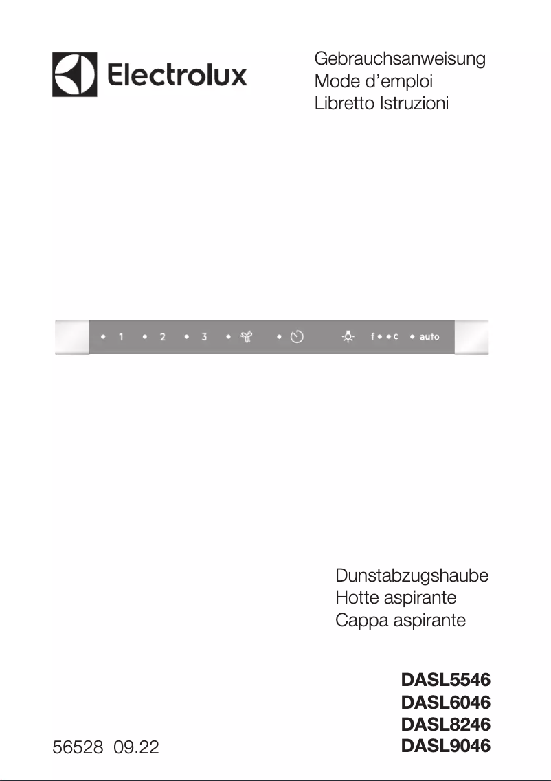 Page 1 de la notice Manuel utilisateur Electrolux DASL5546SW