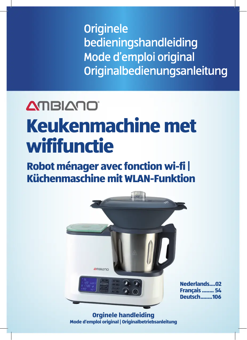 Page n°1 - Manuel utilisateur Ambiano GT-SF-KMW-01