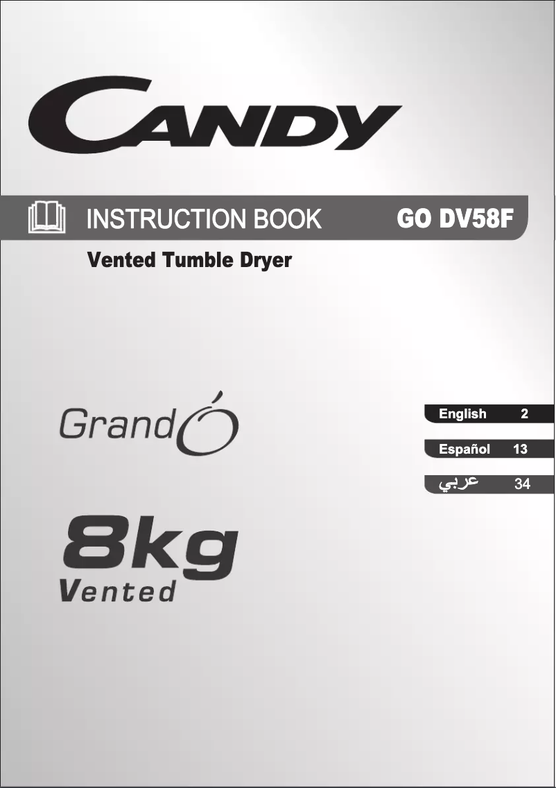 Page n°1 - Manuel utilisateur Candy GO DV58F-OS