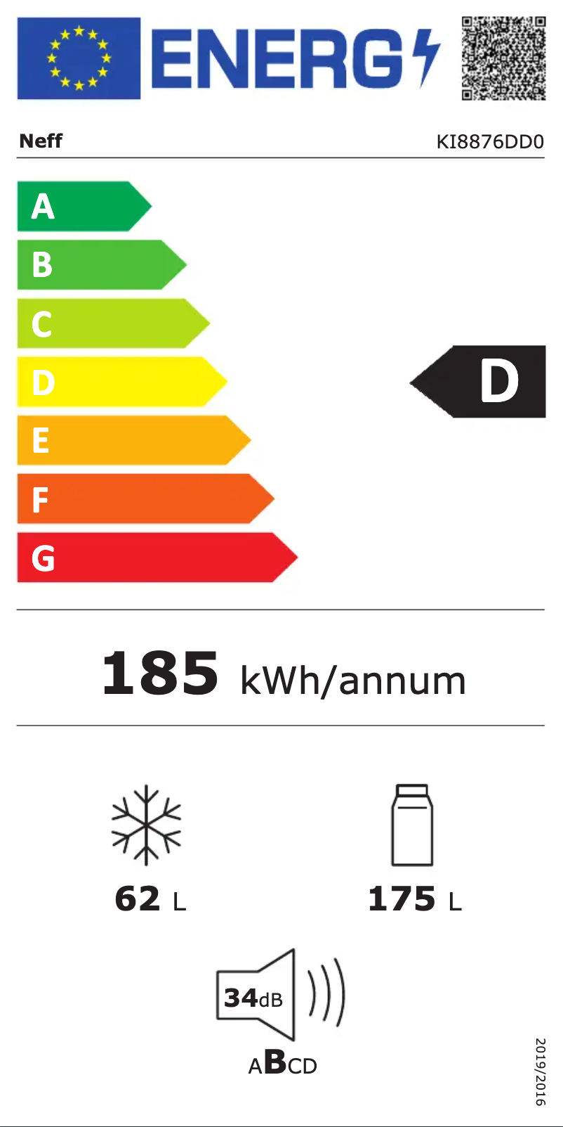 Page n°1 - Label énergétique Neff KI8876DD0